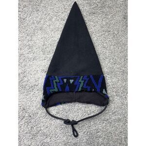 Bula VTG Ski Cap Wizard Beenie Black Teal Navy‎ USA 1 size fits all.